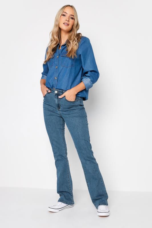 LTS Tall Womens Blue Mid Wash RAE Stretch Bootcut Jeans | Long Tall Sally  2