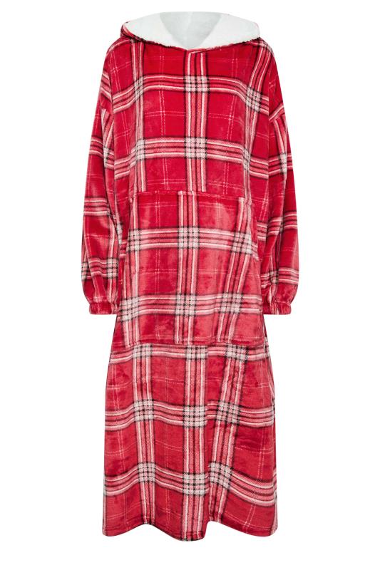 LTS Tall Red Check Print Snuggle Hoodie | Long Tall Sally  6