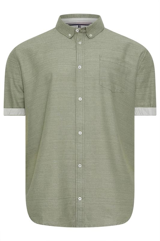 BadRhino Big & Tall Green Short Sleeve Slub Shirt | BadRhino 2