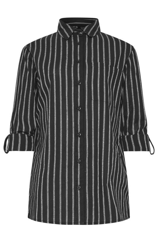 LTS Tall Black Stripe Print Cotton Shirt | Long Tall Sally 5