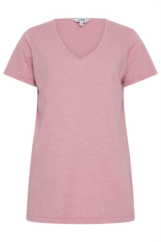 LTS Tall Womens Blush Pink V-Neck T-Shirt | Long Tall Sally 5