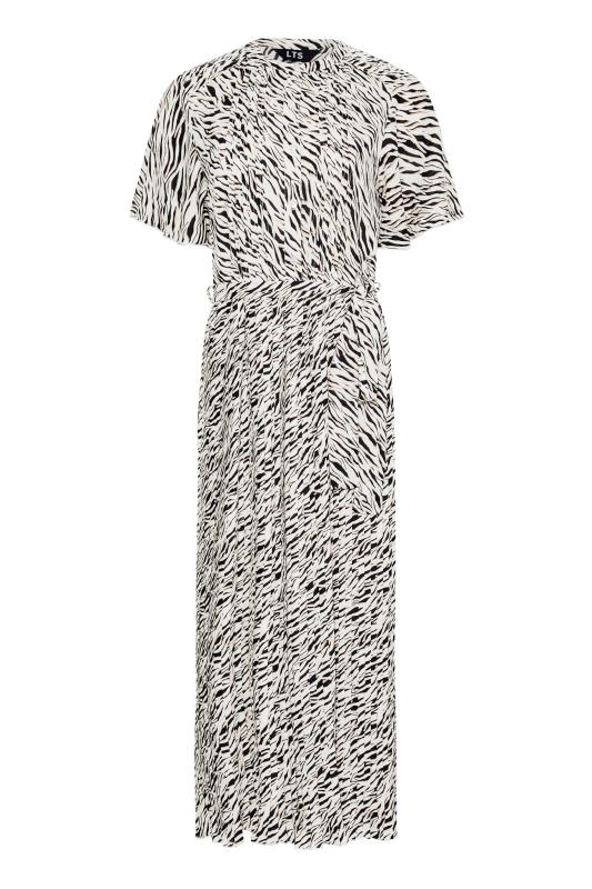 LTS Tall Women's Beige Brown Zebra Print Pleated Midi Dress | Long Tall Sally  7
