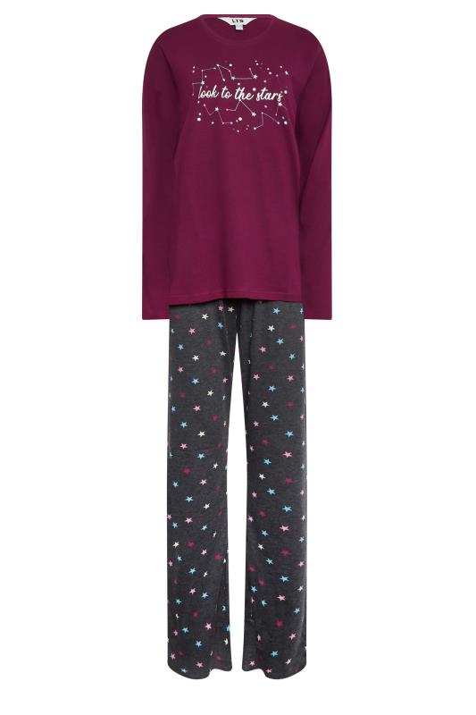 LTS Tall Red 'Look To The Stars' Wide Leg Pyjama Set | Long Tall Sally  5