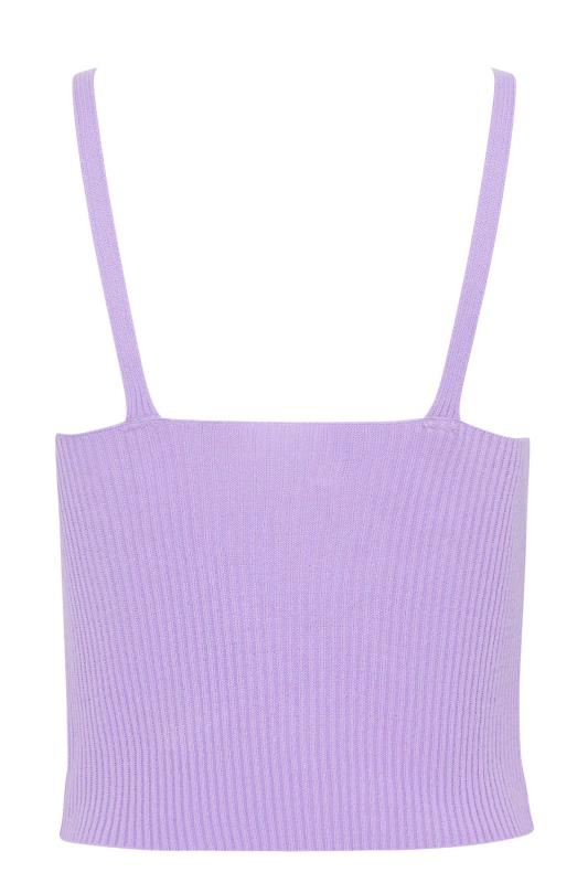 LTS Tall Women's Purple Rib Knit Cami Top | Long Tall Sally 8
