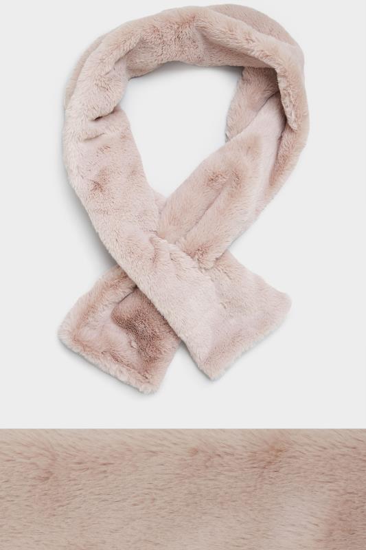 Pink Faux Fur Scarf | Yours Clothing 3