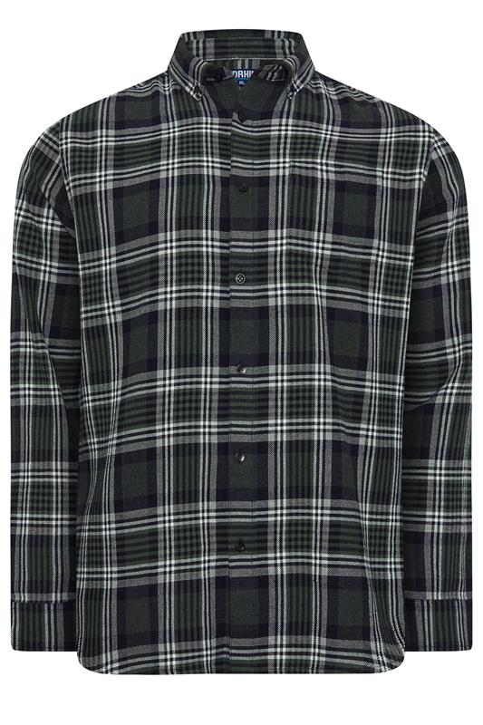 BadRhino Big & Tall Green Check Long Sleeve Shirt | BadRhino 5