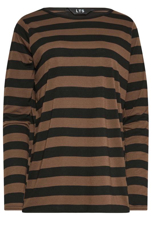 LTS Tall Brown & Black Stripe Long Sleeve Top | Long Tall Sally  5