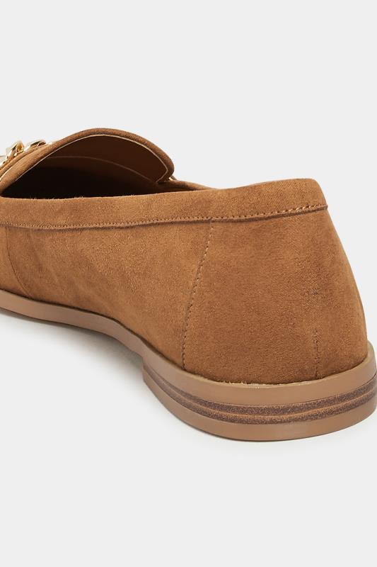 LTS Tan Brown Chain Loafers In Standard Fit | Yours Clothing 4