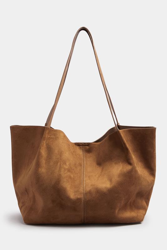  Yours Brown Faux Suede Oversize Tote Bag