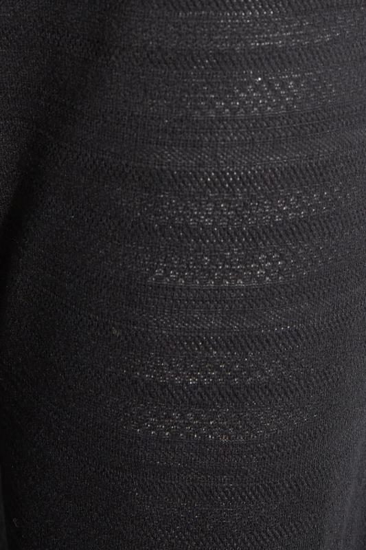 LTS Tall Women's Black Knitted Wide Leg Beach Trousers | Long Tall Sally 3