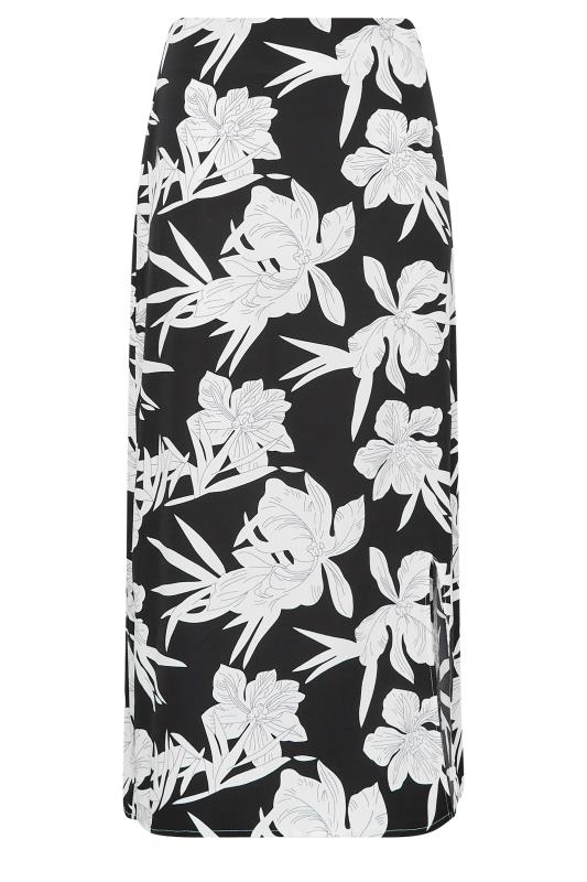 LTS Tall Women's Black Floral Midi Skirt | Long Tall Sally 4