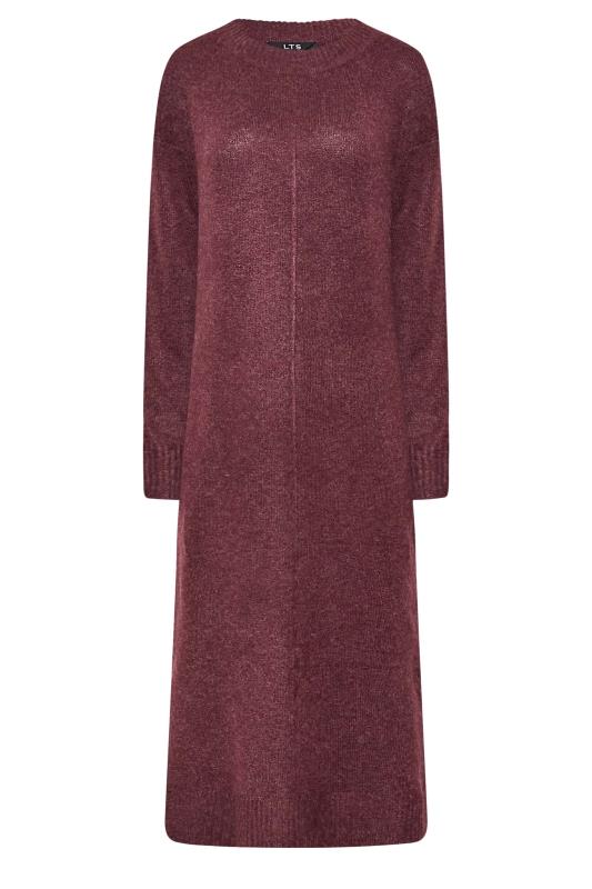 LTS Tall Women's Burgundy Red Knitted Midi Dress | Long Tall Sally  6