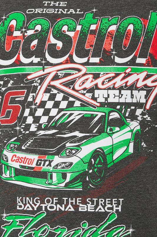 BadRhino Big & Tall Charcoal Grey Printed 'Castrol' T-Shirt | BadRhino 2