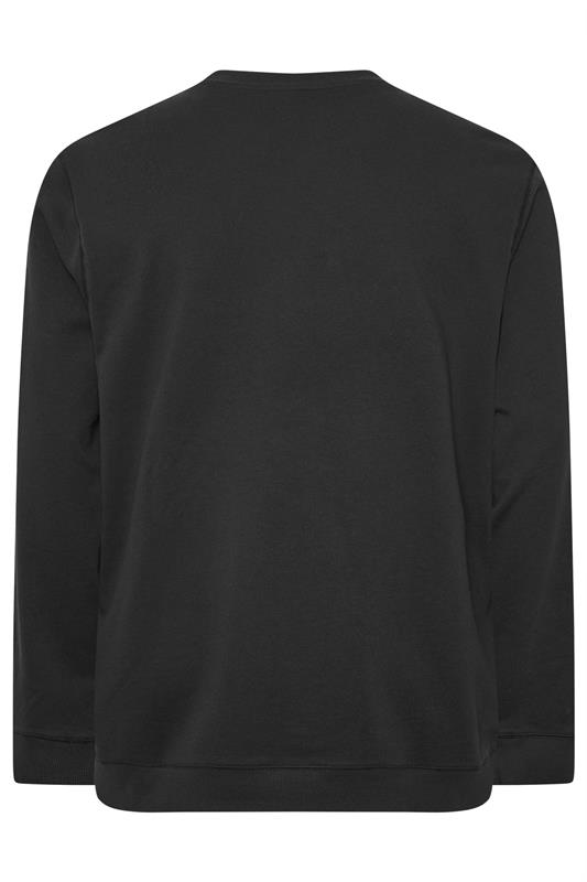 STUDIO A Big & Tall Black Crew Neck Sweatshirt | BadRhino 2