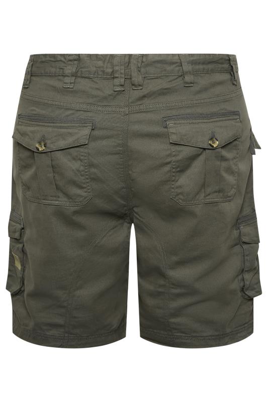 D555 Big & Tall Dark Grey Cargo Shorts | BadRhino 6