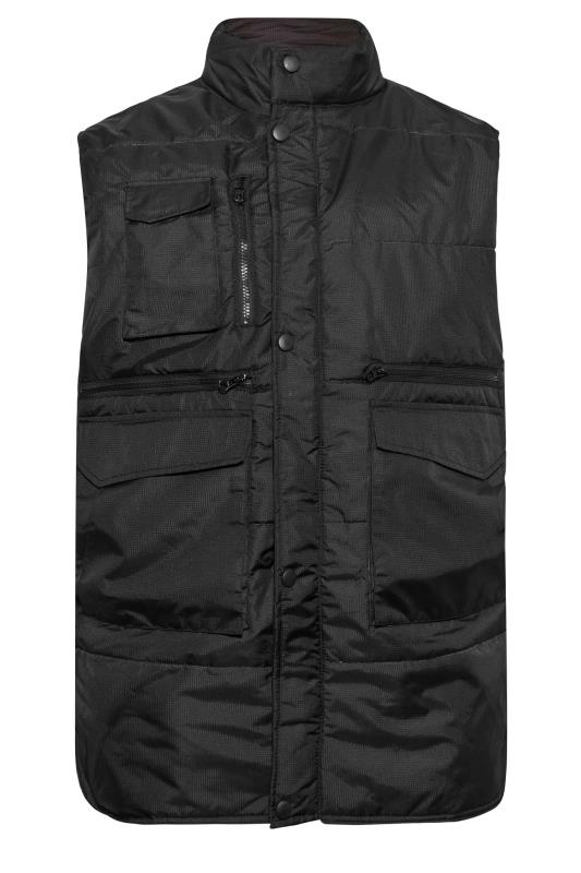 KAM Big & Tall Black Military Multi Pocket Gilet | BadRhino 3