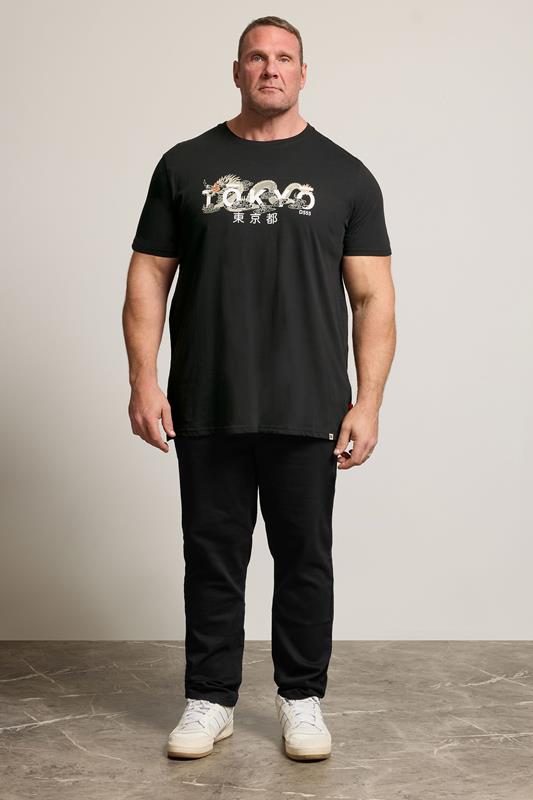 D555  Big & Tall Black Tokyo T-Shirt | BadRhino 2