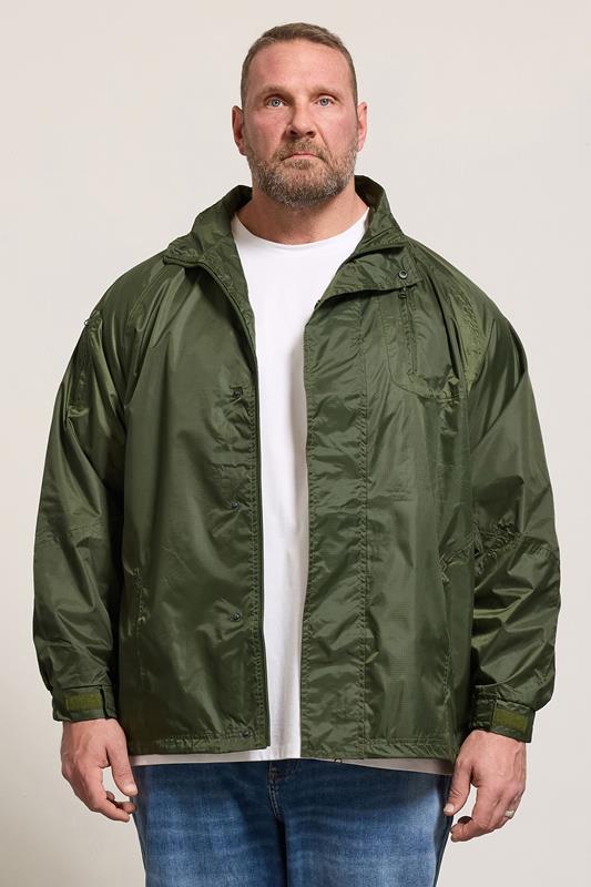  KAM Big & Tall Olive Green Waterproof Jacket