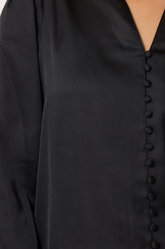 LTS Tall Women's Black Satin Collared Blouse | Long Tall Sally 5