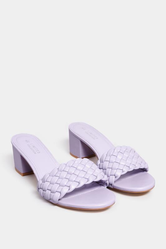 LIMTIED COLLECTION Lilac Plaited Mule In Wide E Fit & Extra Wide EEE Fit | Yours Clothing 2