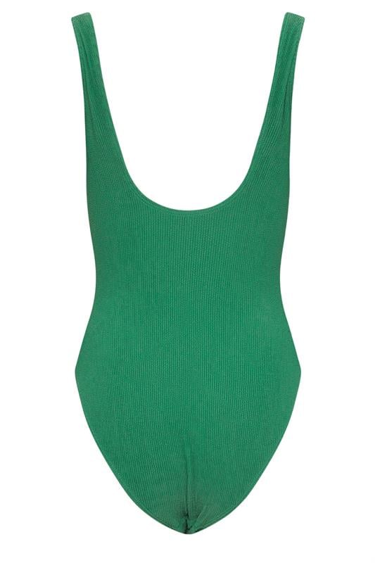 LTS Tall Olive Green Scoop Neck Textured Swimsuit | Long Tall Sally  2