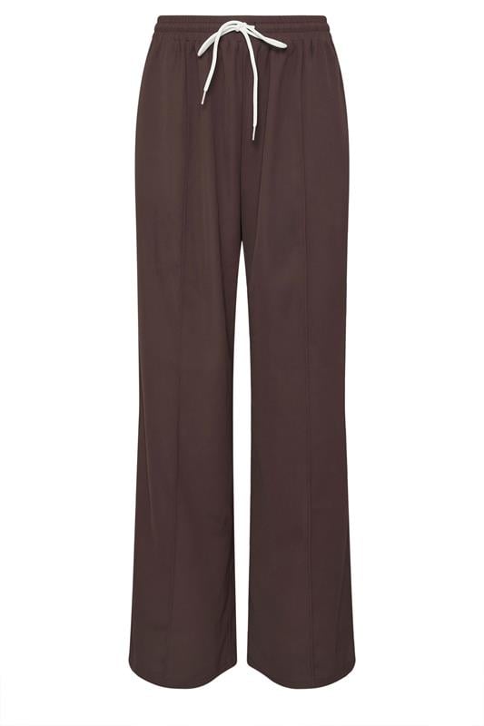 LTS Tall Brown & Black Side Stripe Wide Leg Trousers | Long Tall Sally 6