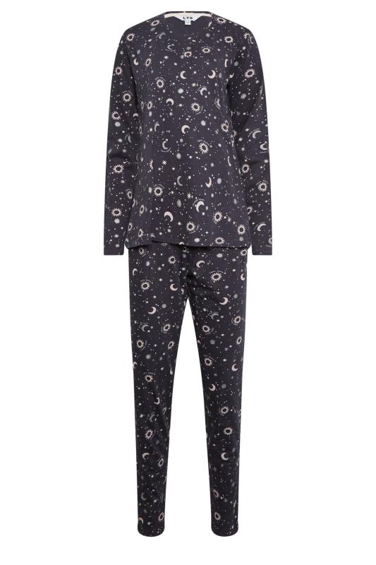 LTS Tall Womens Dark Blue Star Print Cuffed Pyjama Set | Long Tall Sally  6