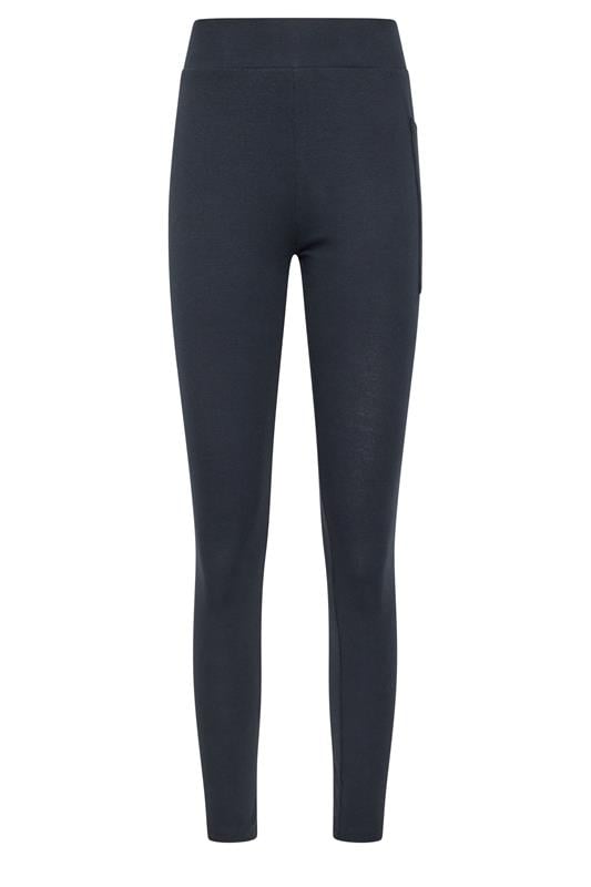  LTS Tall Navy Blue Ribbed Pocket Leggings
