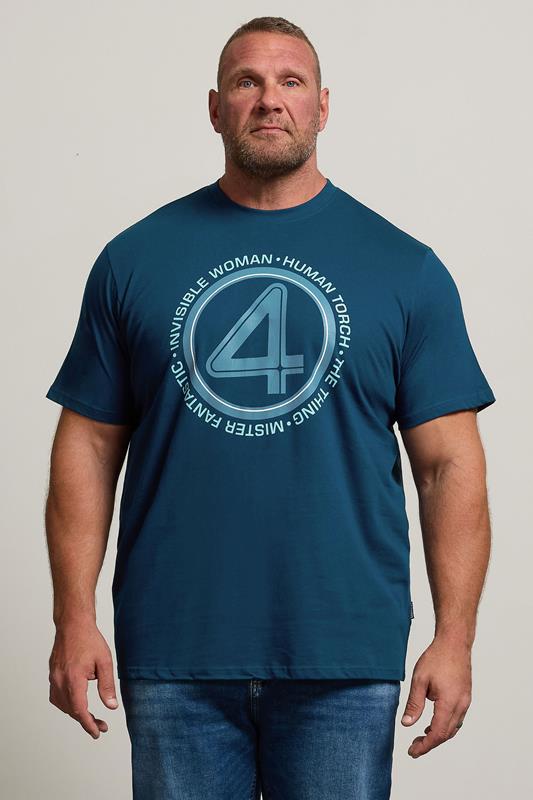 BadRhino Big & Tall Blue Fantastic 4 Graphic T-Shirt | BadRhino 1