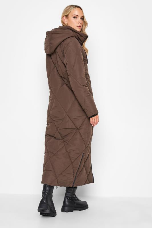 LTS Tall Women's Brown Maxi Puffer Coat | Long Tall Sally 3