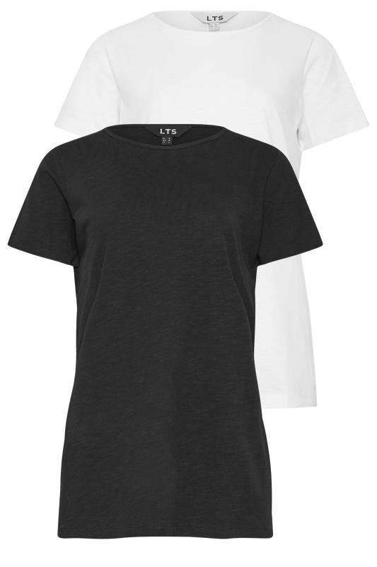 LTS Tall Womens 2 PACK Black & White Short Sleeve T-Shirts | Long Tall Sally 6