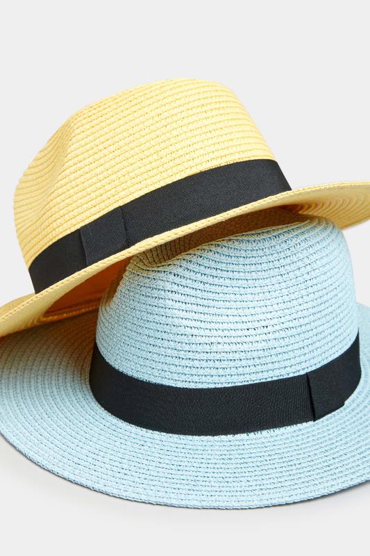 Yellow Straw Fedora Hat | Yours Clothing  5