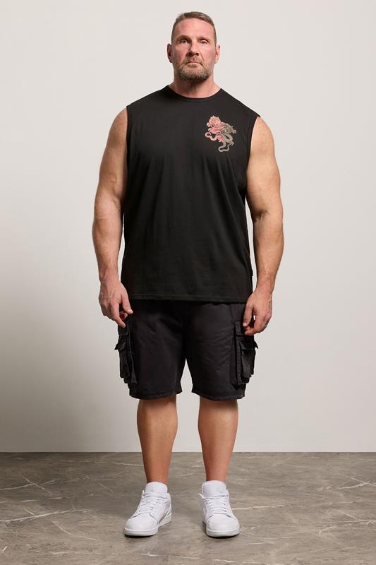BadRhino Big & Tall Black Dragon Graphic Vest | BadRhino 1