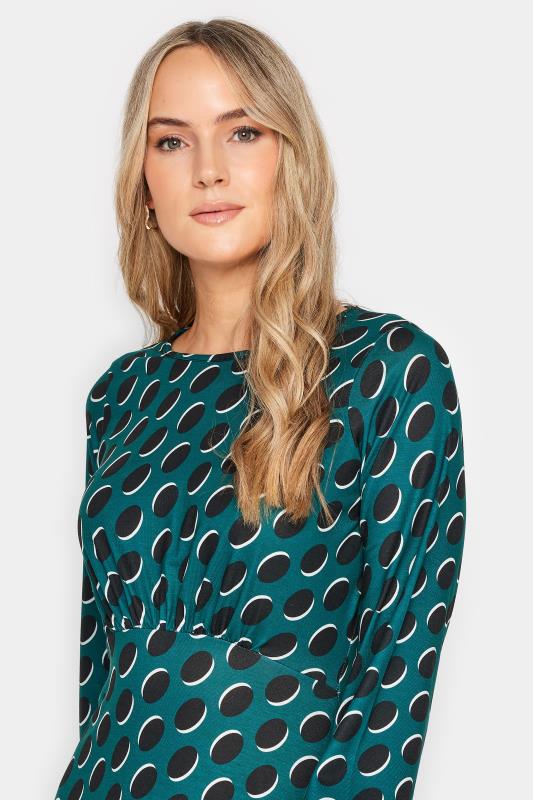 LTS Tall Charcoal Green Spot Print Dress | Long Tall Sally 4