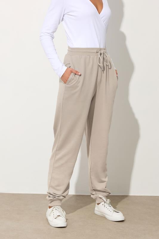 LTS Tall Stone Brown Cuffed Drawstring Joggers | Long Tall Sally  3