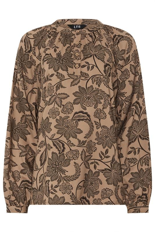 LTS Tall Women's Natural Brown Raglan Blouse | Long Tall Sally 5