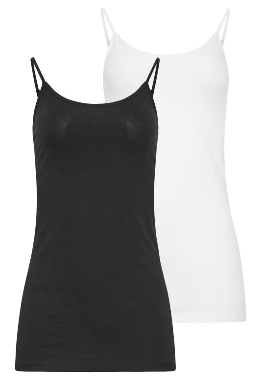 2 PACK Tall Women's Black & White Cami Vest Tops | Long Tall Sally  6