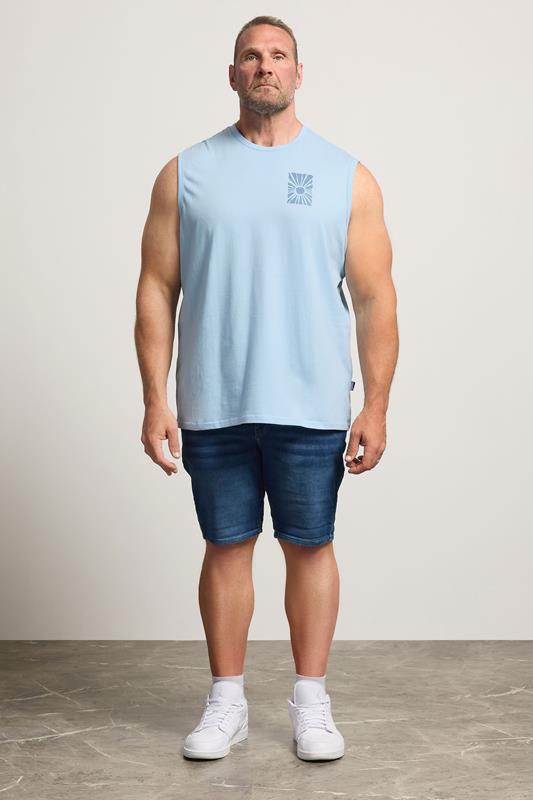 BadRhino Big & Tall Light Blue Sun Graphic Vest Top | BadRhino 2