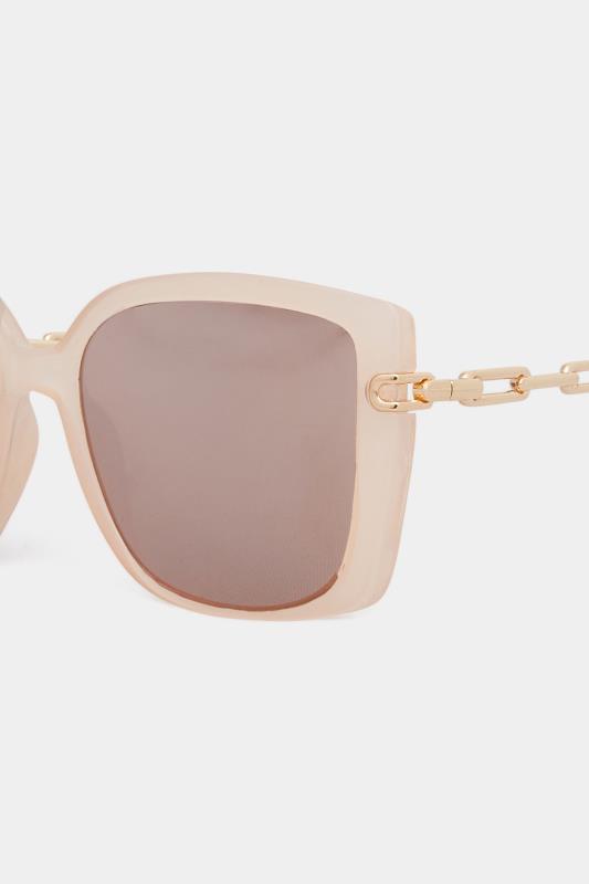 Plus Size Pink Oversized Chain Arm Sunglasses | Yours Clothing 4