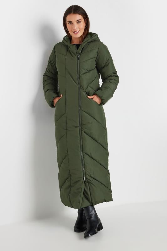 LTS Tall Women's Green Padded Maxi Coat | Long Tall Sally 3