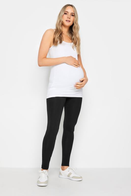 2XLadies Maternity Leggings Full Ankle Length Stretchy Over Bump