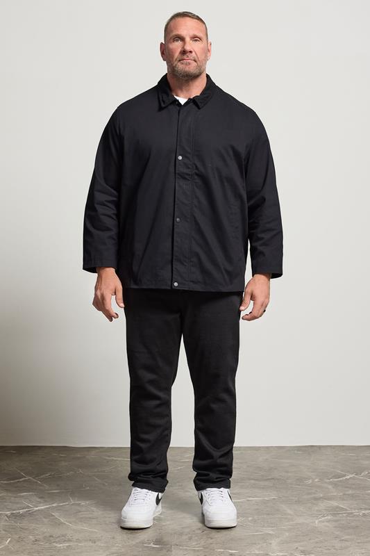 JACK & JONES Big & Tall Black Grady Worker Jacket | BadRhino 3