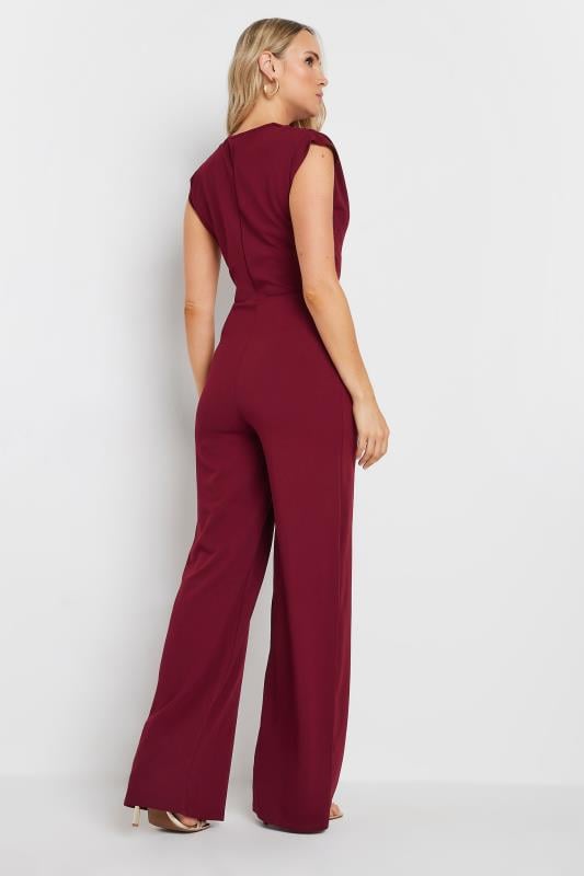 LTS Tall Burgundy Red Cross Over Jumpsuit | Long Tall Sally 4