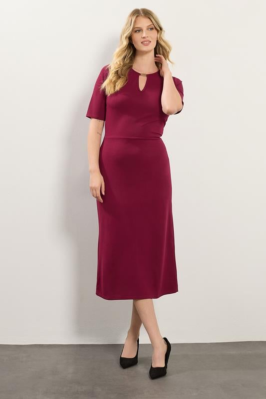 LTS Tall Red Keyhole Midi Dress | Long Tall Sally 2