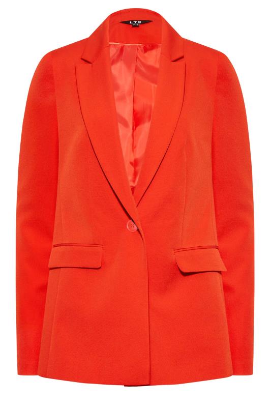 LTS Tall Women's Red Long Sleeve Scuba Crepe Blazer | Long Tall Sally 6