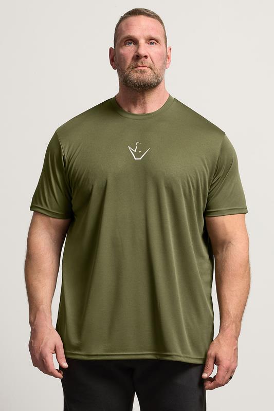 IronRhino Big & Tall Olive Green Performance T-Shirt | BadRhino 1