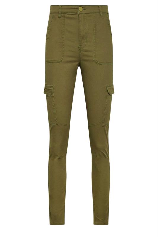 LTS Tall Khaki Green Cargo Skinny Jeans | Long Tall Sally  4