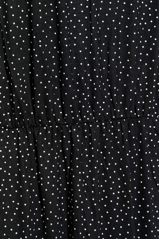 LTS Tall Women's Black Spot Print Pocket Midaxi Dress | Long Tall Sally 5