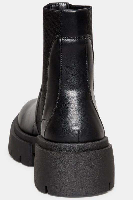 LIMITED COLLECTION Black Chunky Chelsea Ankle Boots In Wide E Fit | Yours Clothing 4