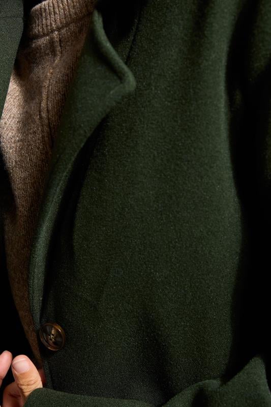 LTS Tall Dark Green Formal Midi City Coat | Long Tall Sally 4